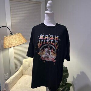 BOTURE Black 'Nashville Music City' Graphic Tee-Size XL/44/12